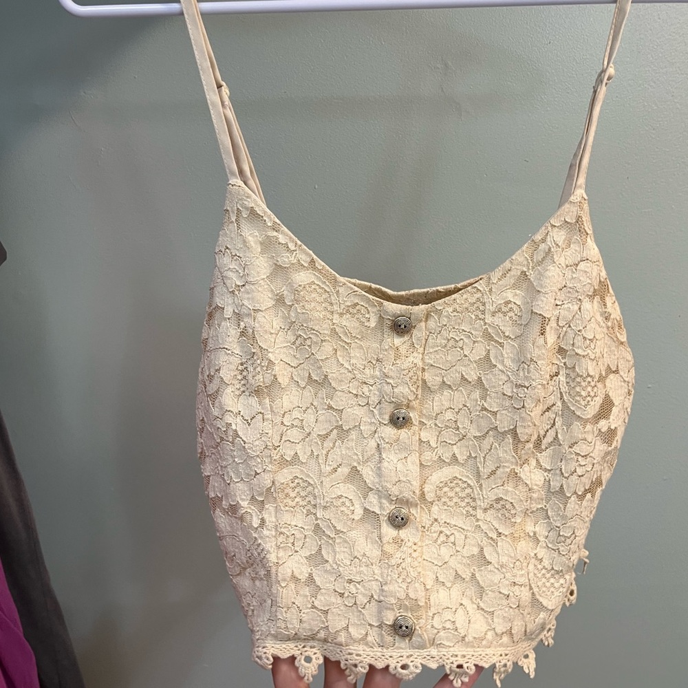 Paper Crane Lace Crop Top size Small